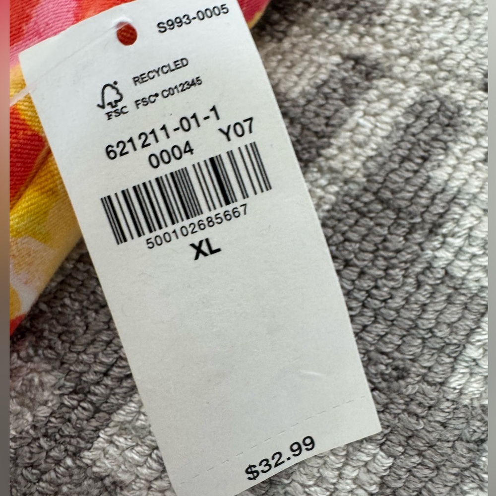 NWT Old Navy Pixie Floral Fitted Mini Skirt Pink Yellow Orange XL - Picture 2 of 9